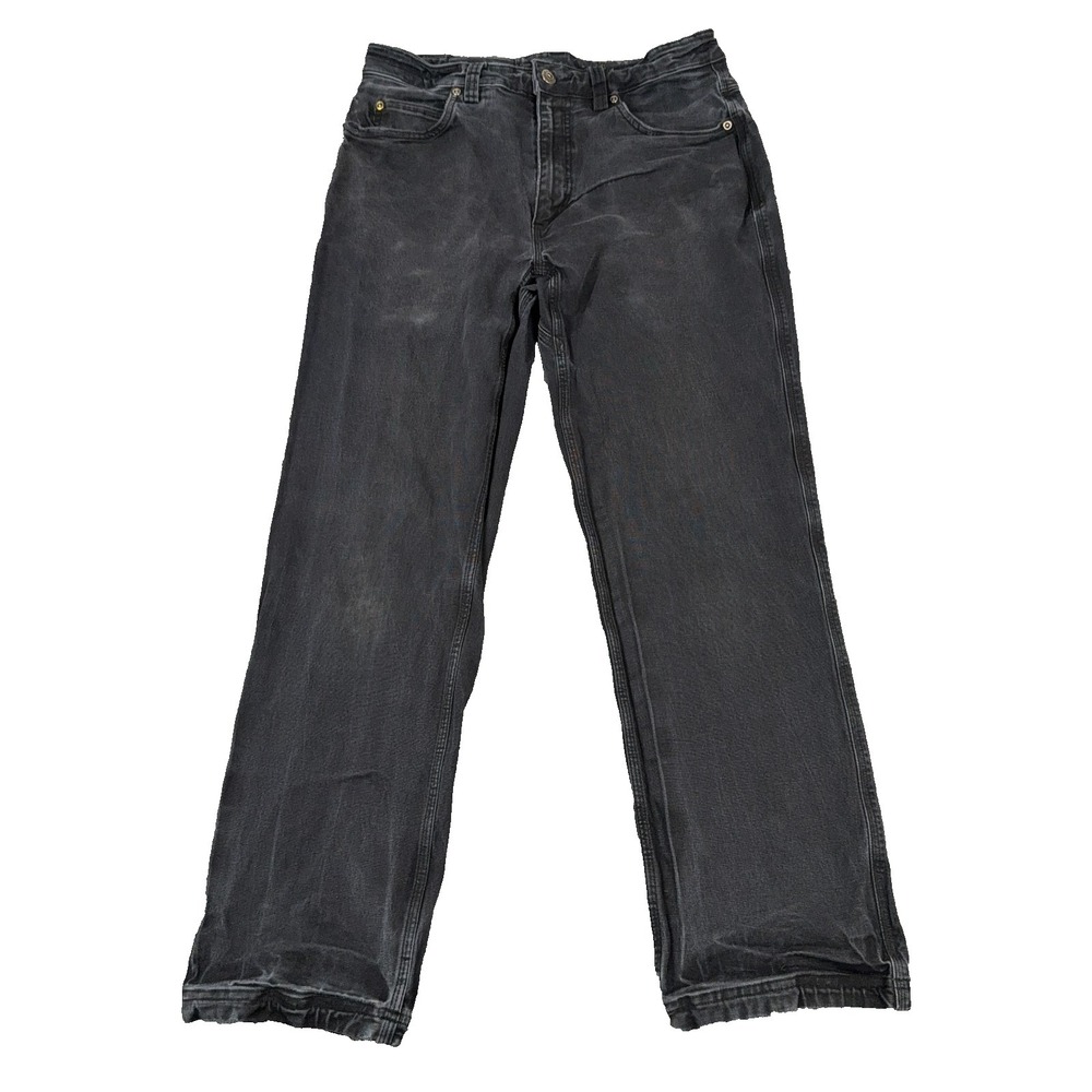 Duluth Trading Ballroom Double Flex Pants Mens 32x30 Black Stretch Distressed